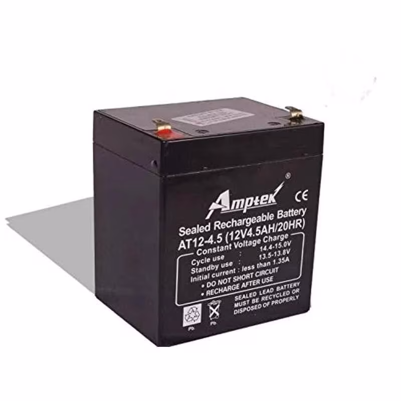 Amptek 6V 4.5Ah Black Sealed Rechargeable SLA Industrial Battery | Warranty : 12 Months
