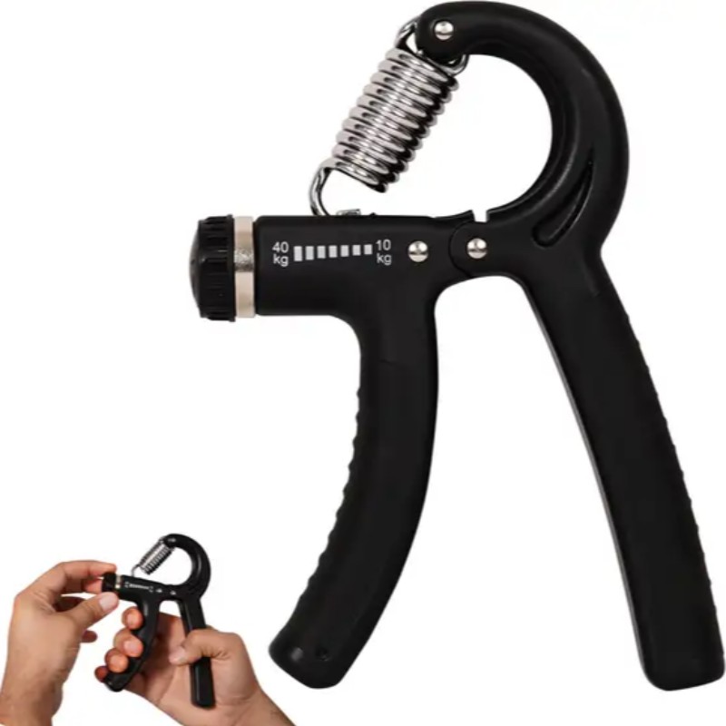 LOVOCAL Adjustable Hand Grip Strengthener - Black 10-40 kg Resistance Hand Grip/Fitness Grip (Black)