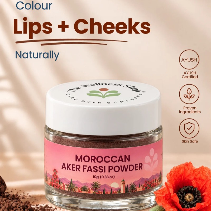 Buy Moroccan Aker Fassi Powder _ Natural Lip & Cheek Tint – The Wellness Shop